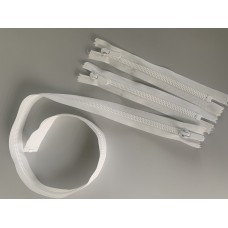 Блискавка трактор біла 80 см + карманки 