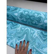 Плащівка БОСТОН принт Бірюзові розводи 