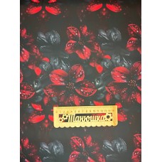 Плащівка БОСТОН принт Червоні квіти 