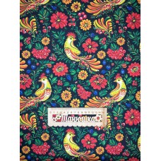 Плащівка БОСТОН принт Петрниківка на чорному