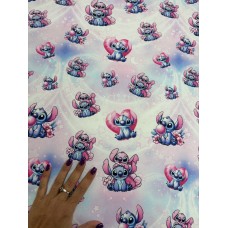 Плащівка маратон принт СТІЧ на рожево-блакитному